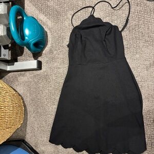 LUSH Black Scallop Dress